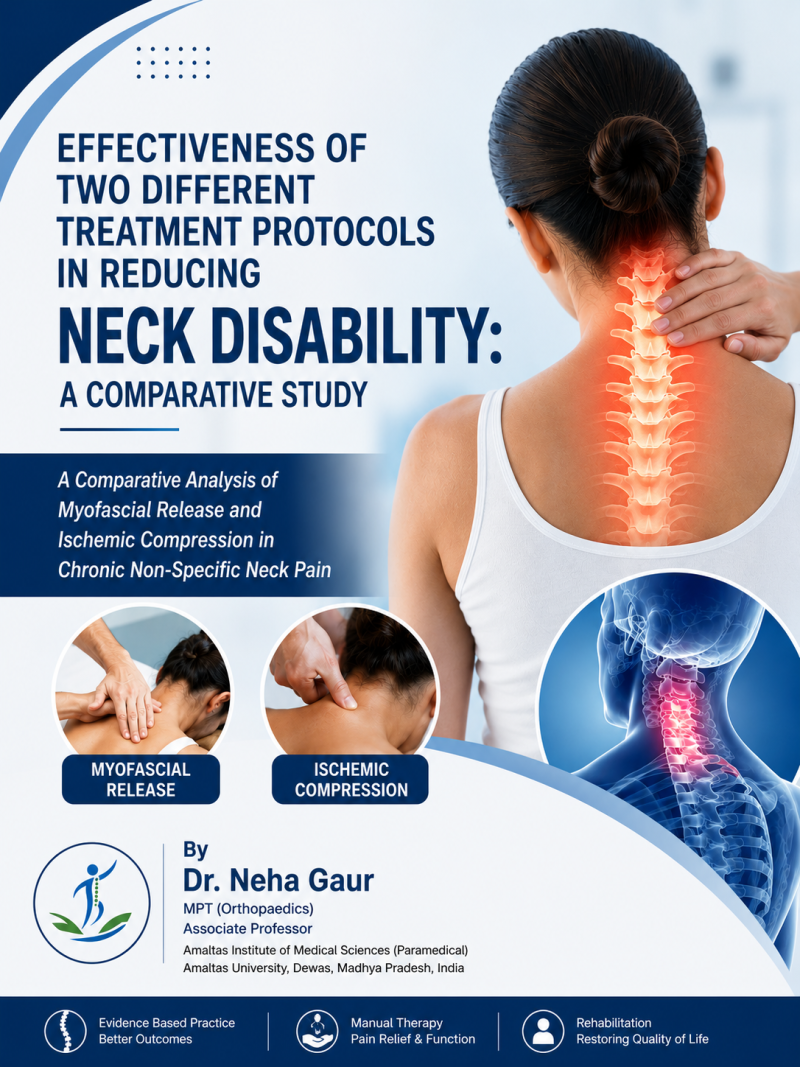 EFFECTIVENESS OF TWO DIFFERENT TREATMENT PROTOCOLS IN REDUCING NECK DISABILITY: A COMPARATIVE STUDY: A Comparative Analysis of Myofascial Release and Ischemic Compression in Chronic Non-Specific Neck Pain